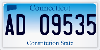CT license plate AD09535