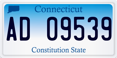 CT license plate AD09539