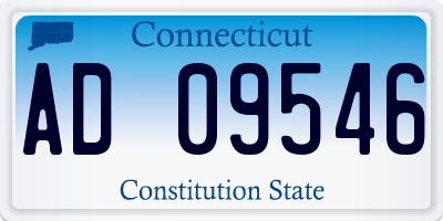 CT license plate AD09546