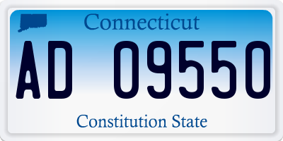 CT license plate AD09550