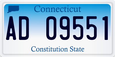 CT license plate AD09551