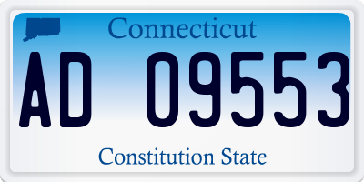 CT license plate AD09553