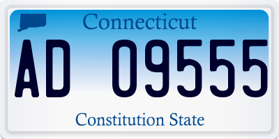 CT license plate AD09555