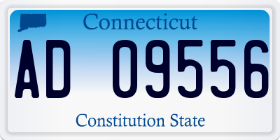 CT license plate AD09556