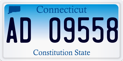 CT license plate AD09558