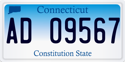 CT license plate AD09567