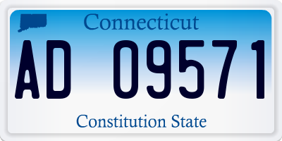 CT license plate AD09571
