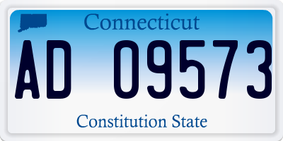 CT license plate AD09573