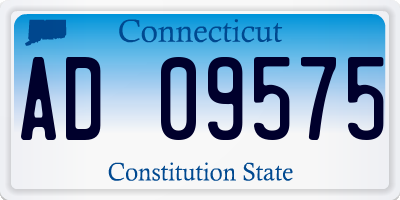 CT license plate AD09575