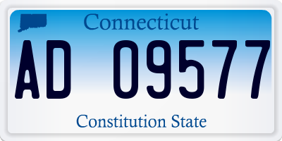 CT license plate AD09577