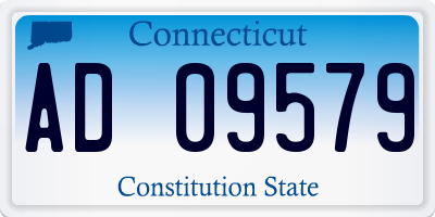 CT license plate AD09579