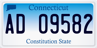 CT license plate AD09582