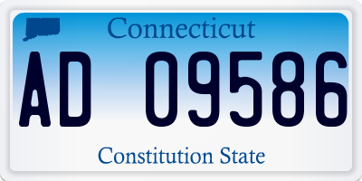 CT license plate AD09586