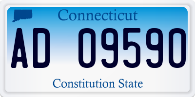 CT license plate AD09590