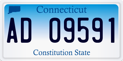 CT license plate AD09591