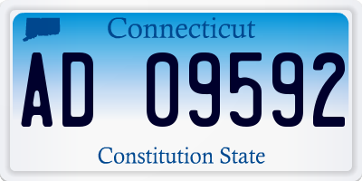 CT license plate AD09592