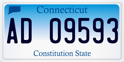 CT license plate AD09593
