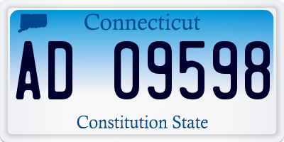 CT license plate AD09598