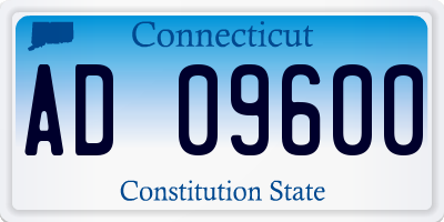 CT license plate AD09600