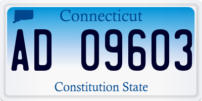 CT license plate AD09603