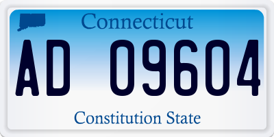 CT license plate AD09604