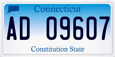 CT license plate AD09607
