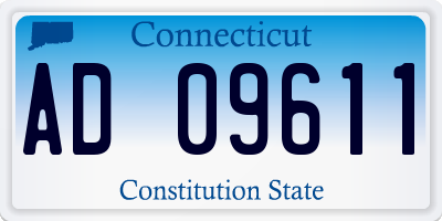 CT license plate AD09611