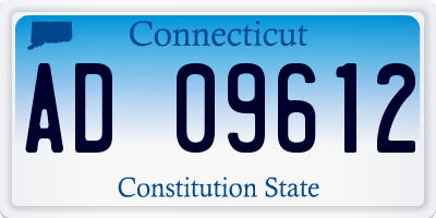 CT license plate AD09612