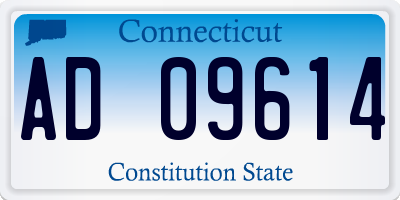 CT license plate AD09614