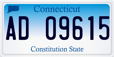 CT license plate AD09615