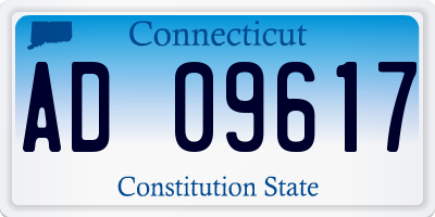 CT license plate AD09617