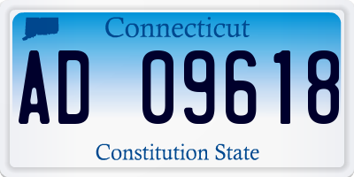 CT license plate AD09618