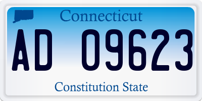 CT license plate AD09623