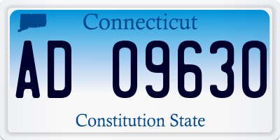 CT license plate AD09630