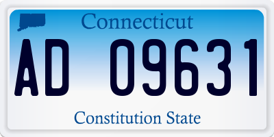 CT license plate AD09631