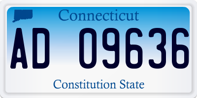 CT license plate AD09636