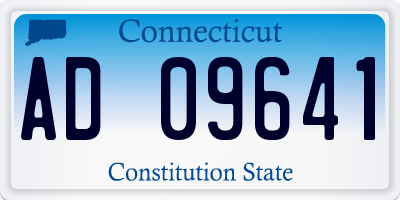 CT license plate AD09641