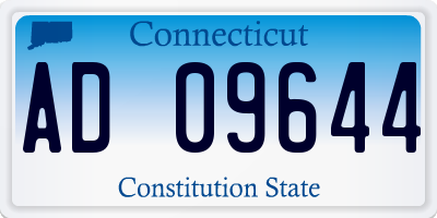 CT license plate AD09644