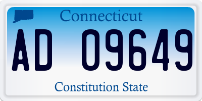 CT license plate AD09649