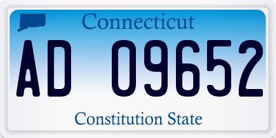 CT license plate AD09652