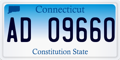 CT license plate AD09660