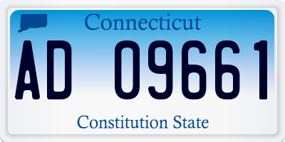 CT license plate AD09661