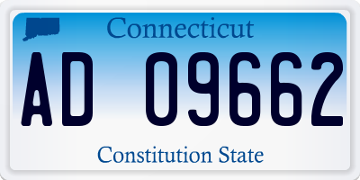 CT license plate AD09662