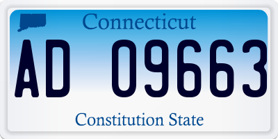 CT license plate AD09663