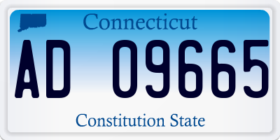 CT license plate AD09665