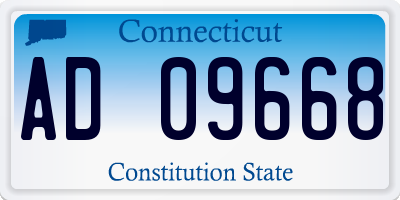 CT license plate AD09668