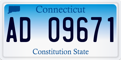 CT license plate AD09671