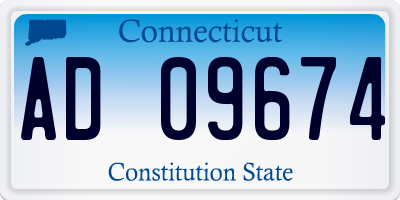 CT license plate AD09674