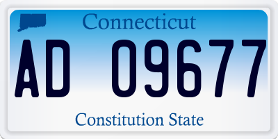 CT license plate AD09677