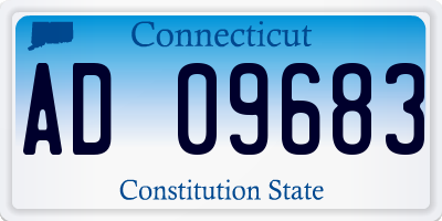 CT license plate AD09683
